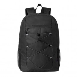 Rucsac poliester 600D RPET cu plase laterale Manet (MAKITO 20891 ) - Harriot- Negru BLACK