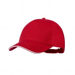 Sapca RPET 5 panele gen Sandwich Sandrok (MAKITO 20836 ) Rosu - RED