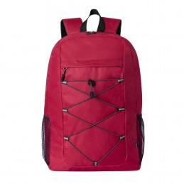 Rucsac poliester 600D RPET cu plase laterale Manet (MAKITO 20891 ) - Harriot- Rosu - RED