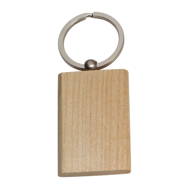 Breloc dreptunghiular din lemn - 0645 Natural Brown Breloc dreptunghiular din lemn - 0645 Natural Brown
