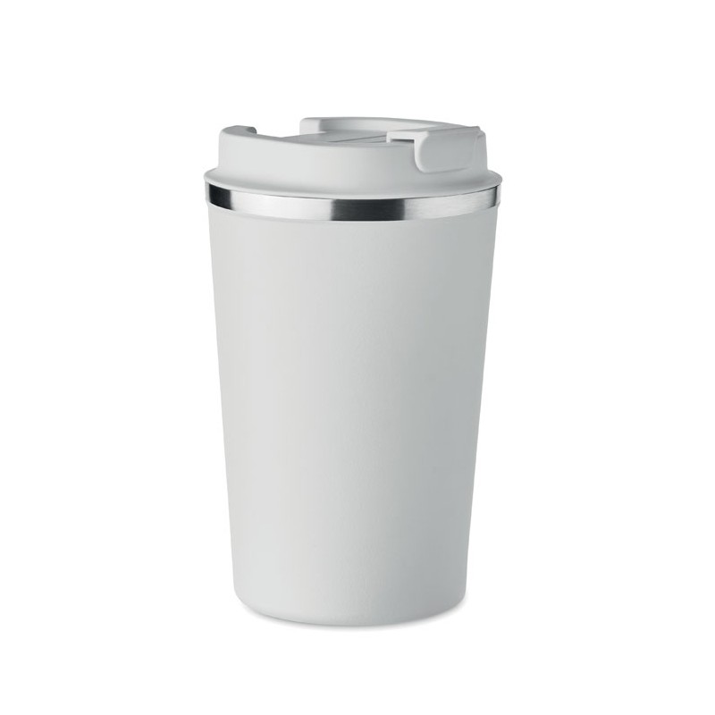 Cana termoizolanta 350 ml cu perete dublu BRACE MO6276 Alb - White Cana termoizolanta 350 ml cu perete dublu BRACE MO6276 Alb - White