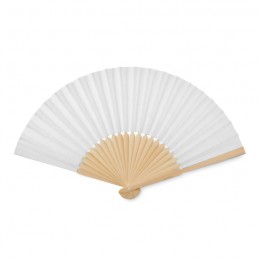 Evantai cu maner bambus  FANNY PAPER MO6828 Alb White