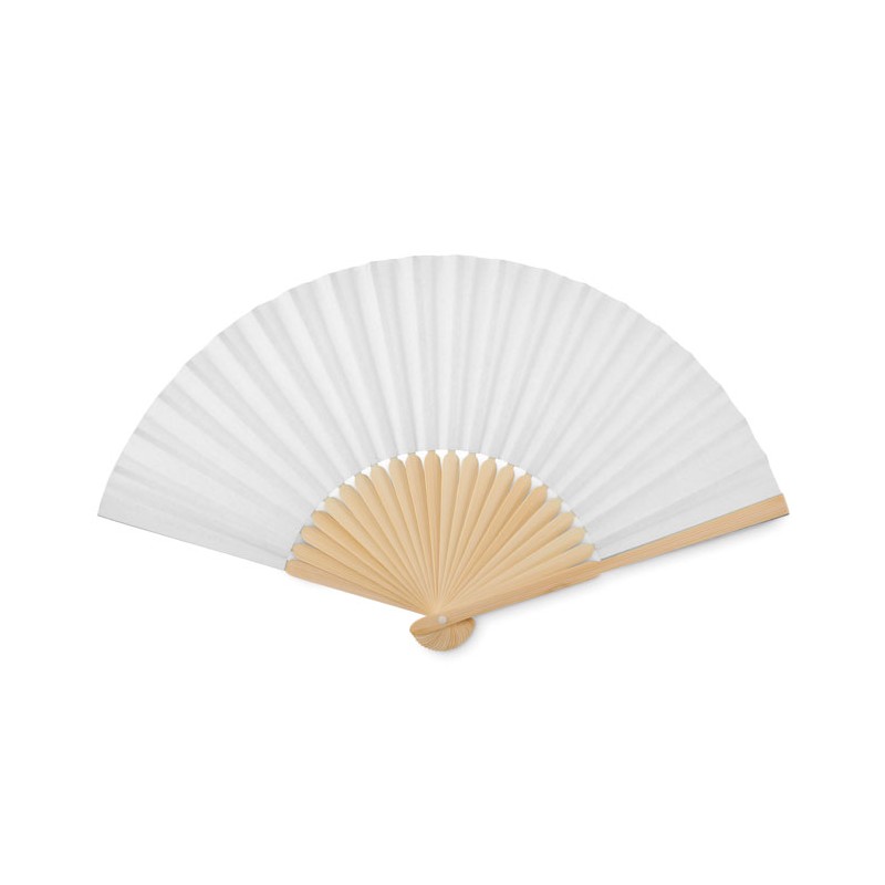 Evantai cu maner bambus FANNY PAPER MO6828 Alb White Evantai cu maner bambus FANNY PAPER MO6828 Alb White