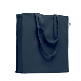 Sacosa bumbac organic 220g cu burduf BENTE COLOUR MO2197 - Albastru Navy Închis
