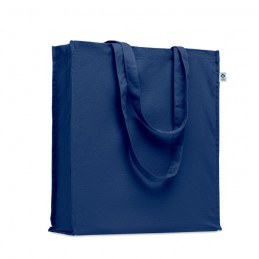 Sacosa bumbac organic 220g cu burduf BENTE COLOUR MO2197 -albastru navy Blue