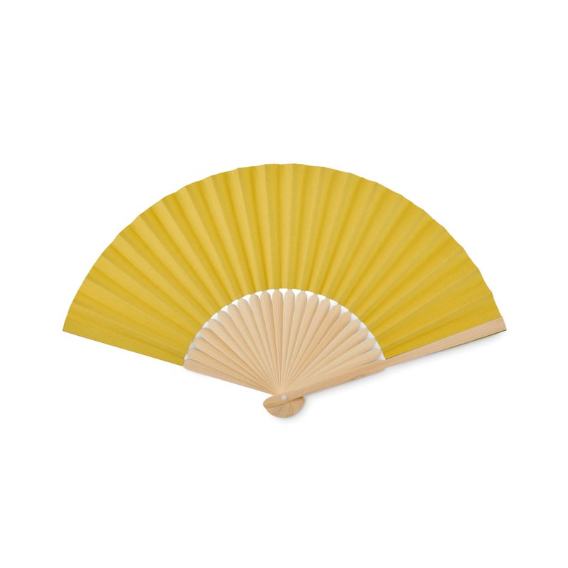 Evantai cu maner bambus FANNY PAPER MO6828 Galben - Yellow Evantai cu maner bambus FANNY PAPER MO6828 Galben - Yellow