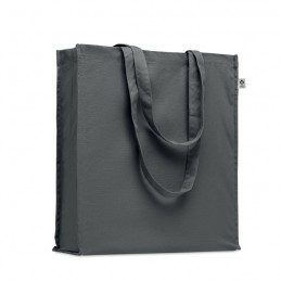 Sacosa bumbac organic 220g cu burduf BENTE COLOUR MO2197  Gri inchis - Dark Grey