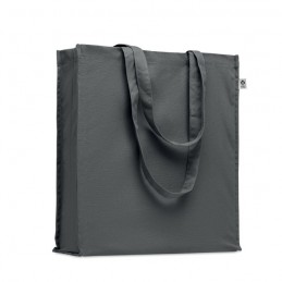 Sacosa bumbac organic 220g cu burduf BENTE COLOUR MO2197  Gri inchis - Dark Grey