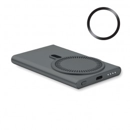 Powerbank 5000 mAh cu incarcare wireless 15 W  Titan PAWTT - MO2442 Gri inchis