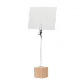 Memoclip  de lemn cu clamă  HELLO CLIP MO9947-40, Natural Wood