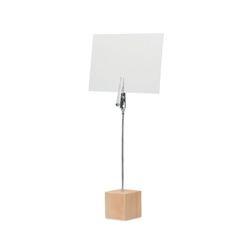 Memoclip de lemn cu clamă HELLO CLIP MO9947-40, Natural Wood Memoclip de lemn cu clamă HELLO CLIP MO9947-40, Natural Wood