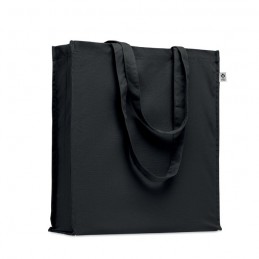 Sacosa bumbac organic 220g cu burduf BENTE COLOUR MO2197 Negru - - Black