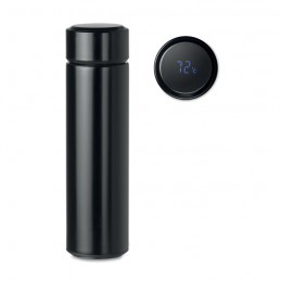 Sticla termos cu termometru tactil Pole MO9796-03, Negru
