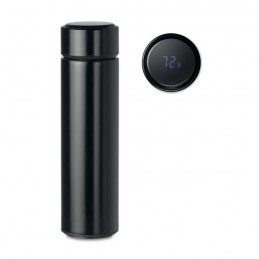 Sticla termos cu termometru tactil Pole MO9796-03, Negru