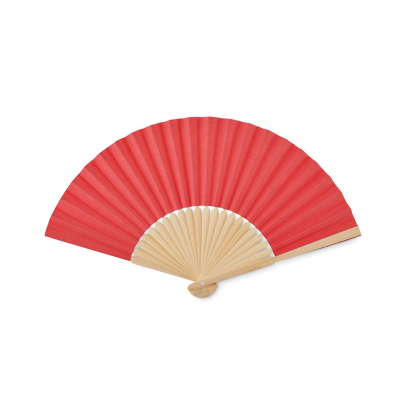 Evantai cu maner bambus FANNY PAPER MO6828 Rosu - Red Evantai cu maner bambus FANNY PAPER MO6828 Rosu - Red