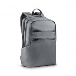 Rucsac impermeabil pentru computer cu 2 compartimente și curele de umăr căptușite RFID- BROOKLYN. 92081-123, Gri deschis