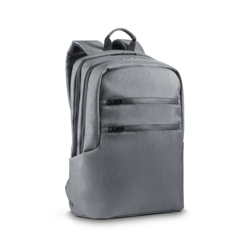 Rucsac impermeabil pentru computer cu 2 compartimente și curele de umăr căptușite RFID- BROOKLYN. 92081-123, Gri deschis Rucsac impermeabil pentru computer cu 2 compartimente și curele de umăr căptușite RFID- BROOKLYN. 92081-123, Gri deschis