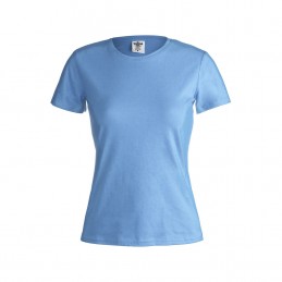 Tricou 150 gmp bumbac dama Women White T-Shirt "keya". WCS150. LIGHT BLUE