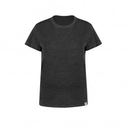 Tricou 150 gmp bumbac reciclat si RPET dama Women T-Shirt. Bandul. BLACK