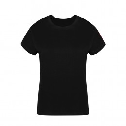 Tricou 160 gmp bumbac dama Women Colour T-Shirt. Seiyo. BLACK
