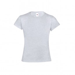 Tricou bumbac 150 gmp copii fetite Kids Colour T-Shirt. Iconic. GREY