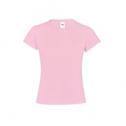 Tricou bumbac 150 gmp copii fetite Kids Colour T-Shirt. Iconic. PINK