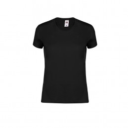 Tricou bumbac 140 gmp dama Women Colour T-Shirt. Iconic. BLACK