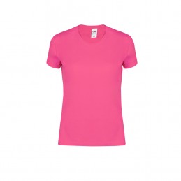 Tricou bumbac 140 gmp dama Women Colour T-Shirt. Iconic. FUCHSIA