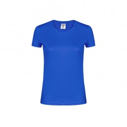 Tricou 180 gmp bumbac dama Women White T-Shirt "keya". WCS180. BLUE
