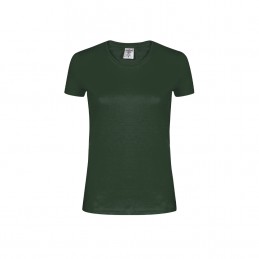 Tricou 180 gmp bumbac dama Women White T-Shirt "keya". WCS180. BOTTLE GREEN