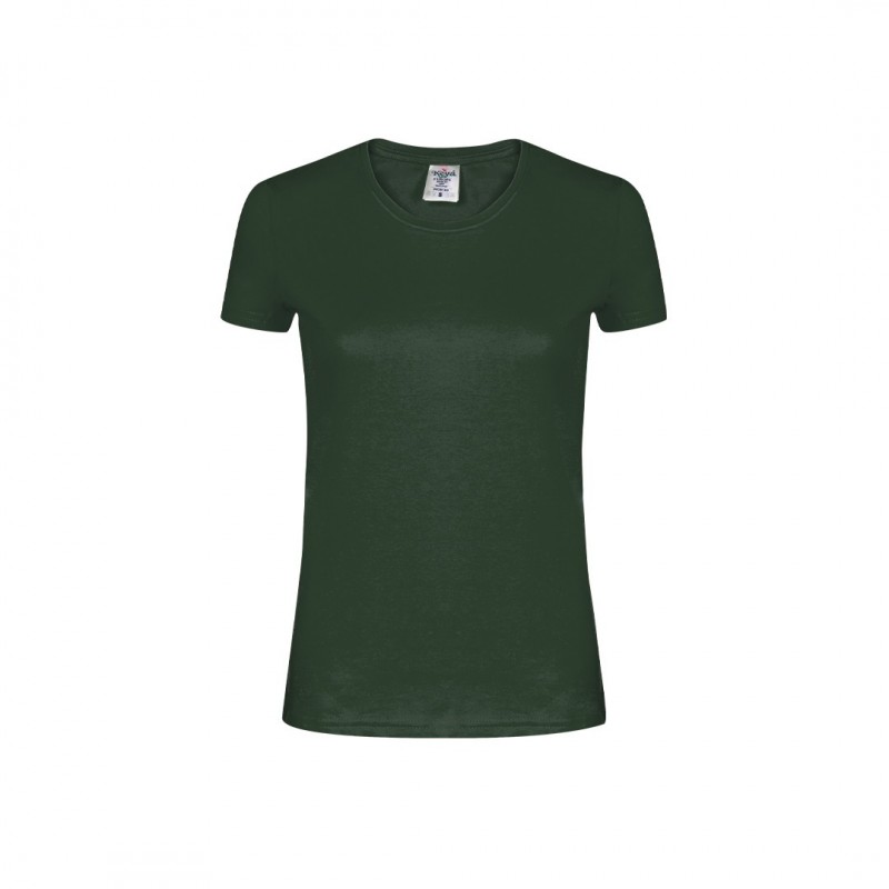 Tricou 180 gmp bumbac dama Women White T-Shirt "keya". WCS180. BOTTLE GREEN Tricou 180 gmp bumbac dama Women White T-Shirt "keya". WCS180. BOTTLE GREEN