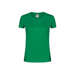 Tricou 180 gmp bumbac dama Women White T-Shirt "keya". WCS180. GREEN