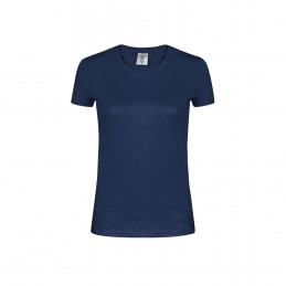 Tricou 180 gmp bumbac dama Women White T-Shirt "keya". WCS180. NAVY BLUE