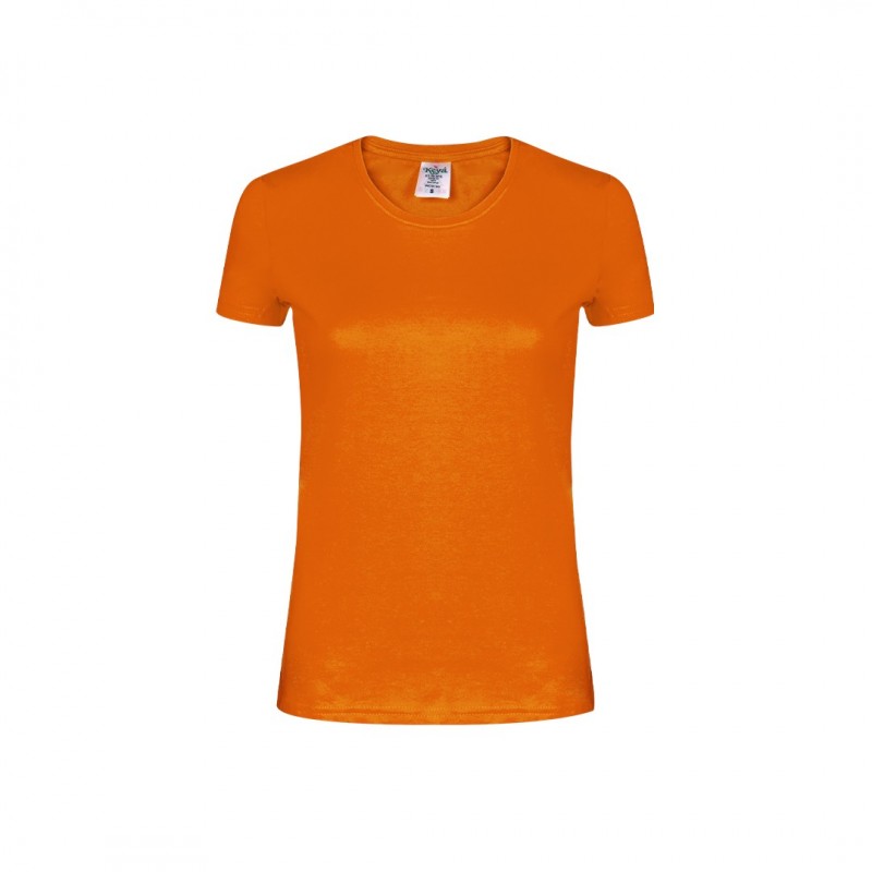 Tricou 180 gmp bumbac dama Women White T-Shirt "keya". WCS180. ORANGE Tricou 180 gmp bumbac dama Women White T-Shirt "keya". WCS180. ORANGE