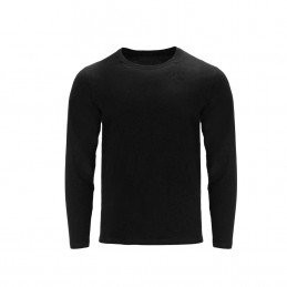 Tricou 160 gmp bumbac maneca lunga Adult White T-Shirt. Hawk. BLACK