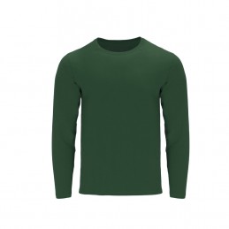 Tricou 160 gmp bumbac maneca lunga Adult White T-Shirt. Hawk. BOTTLE GREEN