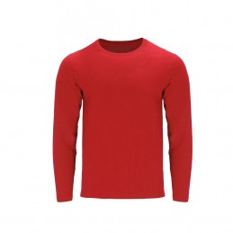Tricou 160 gmp bumbac maneca lunga Adult White T-Shirt. Hawk. RED