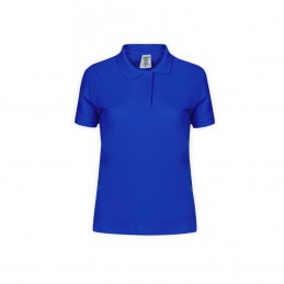 Tricou polo 180 gmp bumbac dama Women White Polo Shirt "keya". WPS180. BLUE