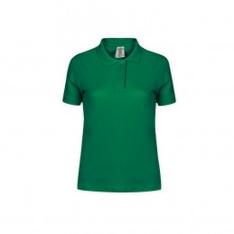Tricou polo 180 gmp bumbac dama Women White Polo Shirt "keya". WPS180. GREEN