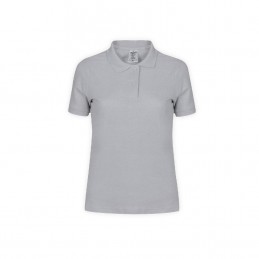 Tricou polo 180 gmp bumbac dama Women White Polo Shirt "keya". WPS180. GREY