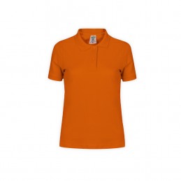 Tricou polo 180 gmp bumbac dama Women White Polo Shirt "keya". WPS180. ORANGE