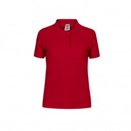 Tricou polo 180 gmp bumbac dama Women White Polo Shirt "keya". WPS180. RED