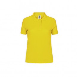 Tricou polo 180 gmp bumbac dama Women White Polo Shirt "keya". WPS180. YELLOW