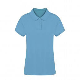 Tricou polo 220 gmp bumbac dama Women Colour Polo Shirt. Koupan. LIGHT BLUE