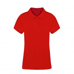 Tricou polo 220 gmp bumbac dama Women Colour Polo Shirt. Koupan. RED