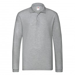 Tricou Polo 180 gmp Adult Polo Shirt. Premium Long Sleeve. GREY