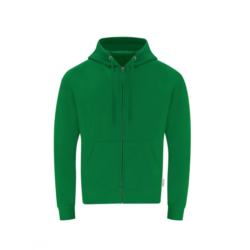 Hanorac 280 gmp bumbac organic Adult Hooded + Zipper Sweatshirt. Walder. GREEN Hanorac 280 gmp bumbac organic Adult Hooded + Zipper Sweatshirt. Walder. GREEN