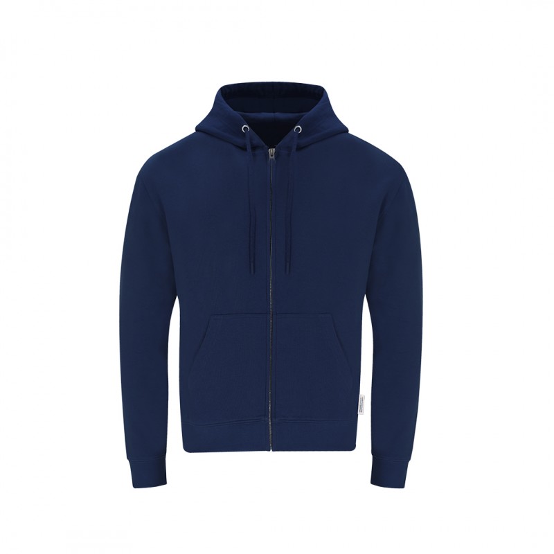 Hanorac 280 gmp bumbac organic Adult Hooded + Zipper Sweatshirt. Walder. NAVY BLUE Hanorac 280 gmp bumbac organic Adult Hooded + Zipper Sweatshirt. Walder. NAVY BLUE