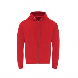 Hanorac 280 gmp bumbac organic Adult Hooded + Zipper Sweatshirt. Walder. RED