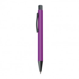 Pix plastic mat colorat cu clip metalic negru - 10945 Mov Violet